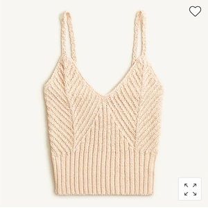 J. Crew Cream Cropped V-neck sweater-tank